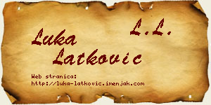 Luka Latković vizit kartica